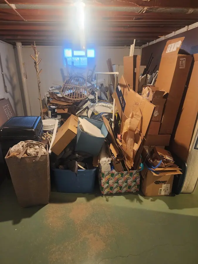 Roll-off dumpster container at job site for 8 Yard Dumpster Rental in Lower